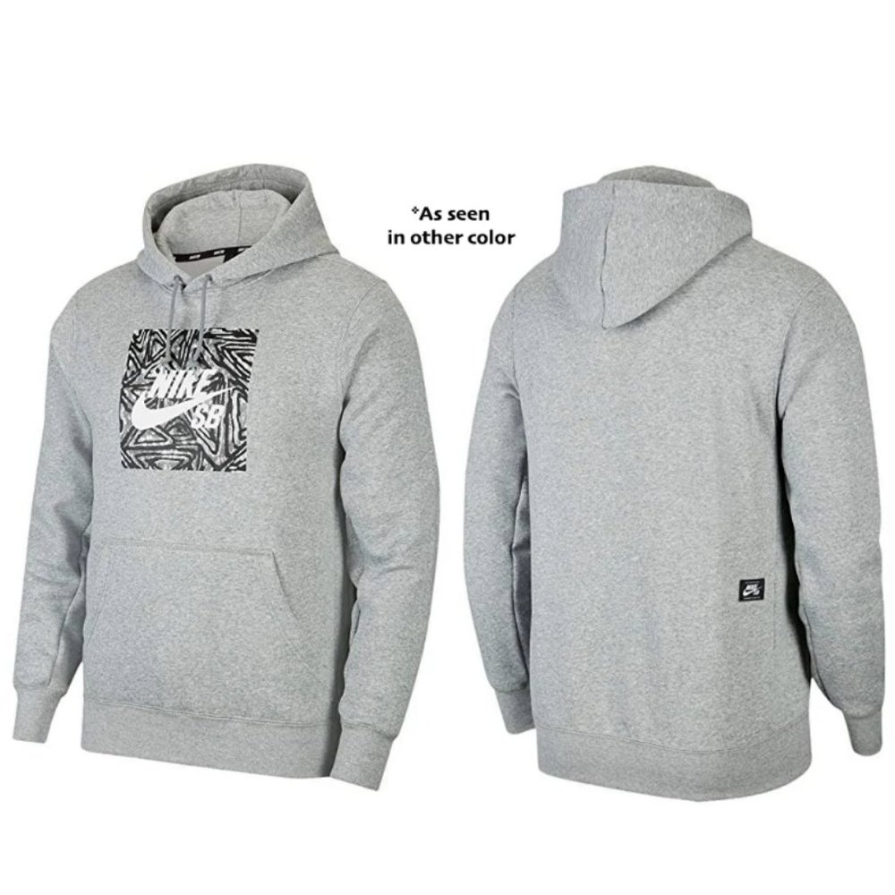 Nike SB Triangle GFX Men's Skateboard Pullover Hoodie - Navy Blue - Picture 7 of 7